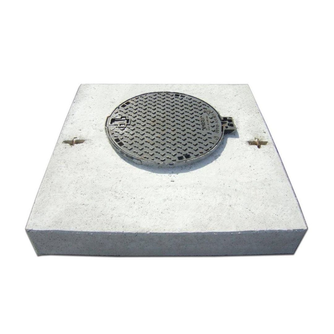 Placa beton 120x120x20 cm - cu capac fonta B125