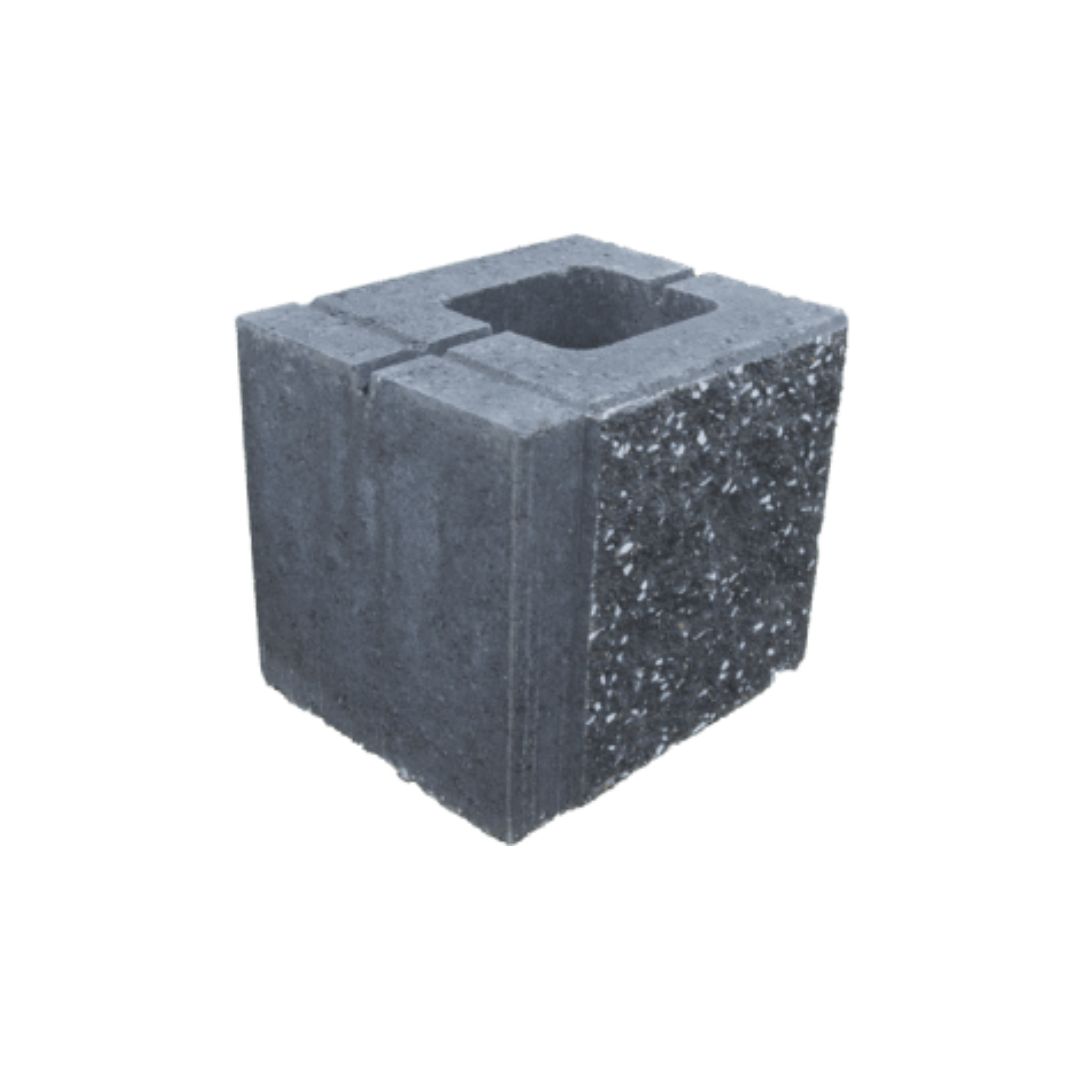 Element gard jumătate Baroc 24x20x20 cm - Negru