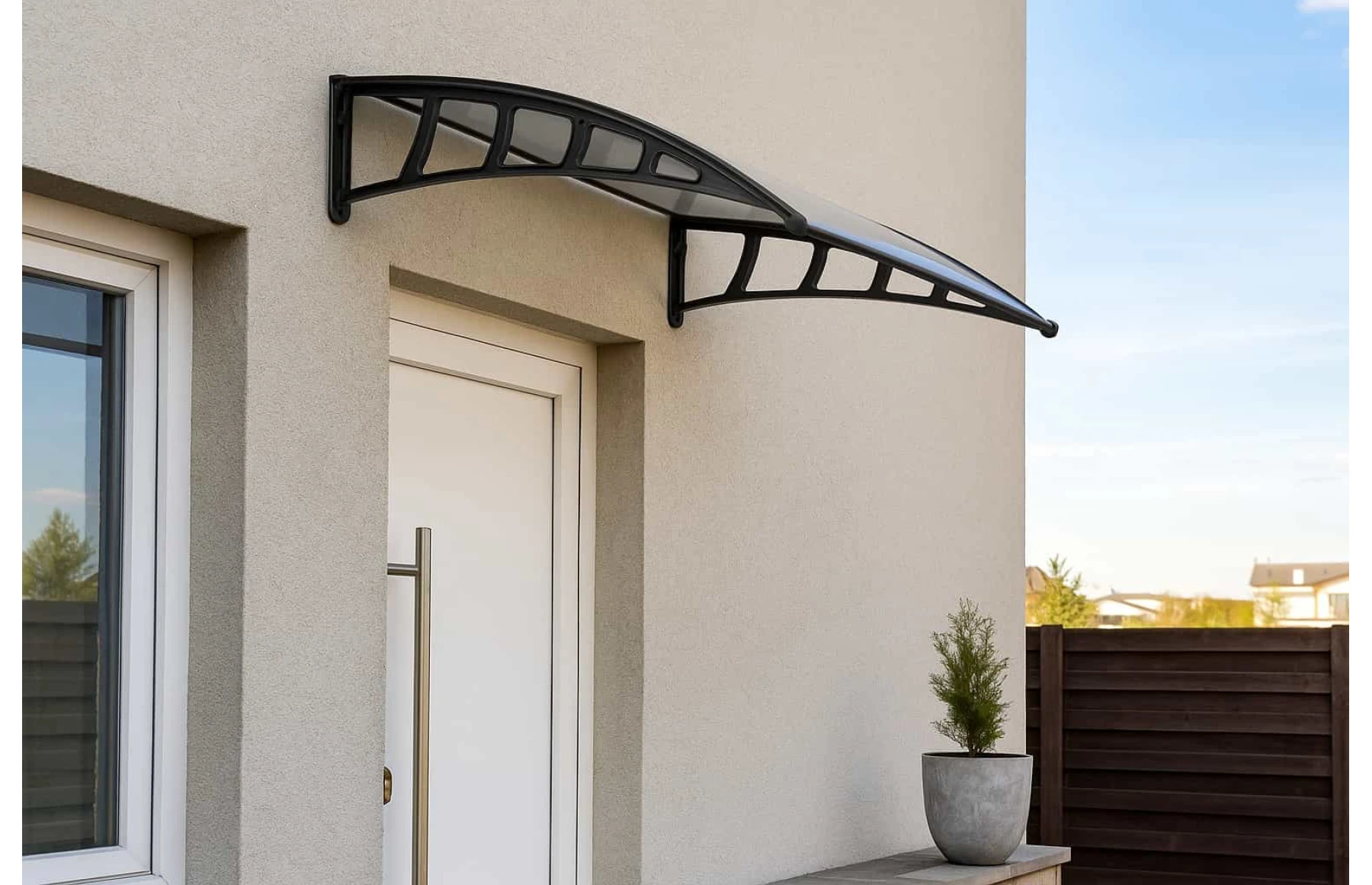 Copertină metalică cu plastic rigid, 1050x1200mm - imagine 2