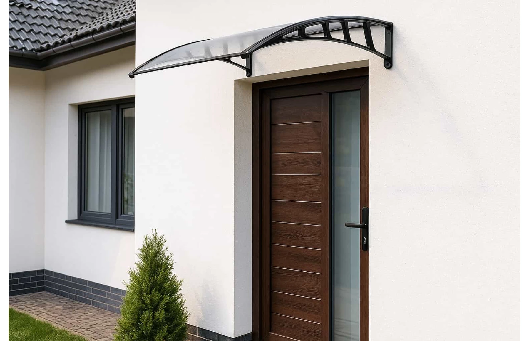 Copertină metalică cu plastic rigid, 1050x1200mm