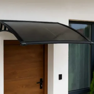 Copertină metalică cu plastic rigid, 700x1200mm FUMURIU