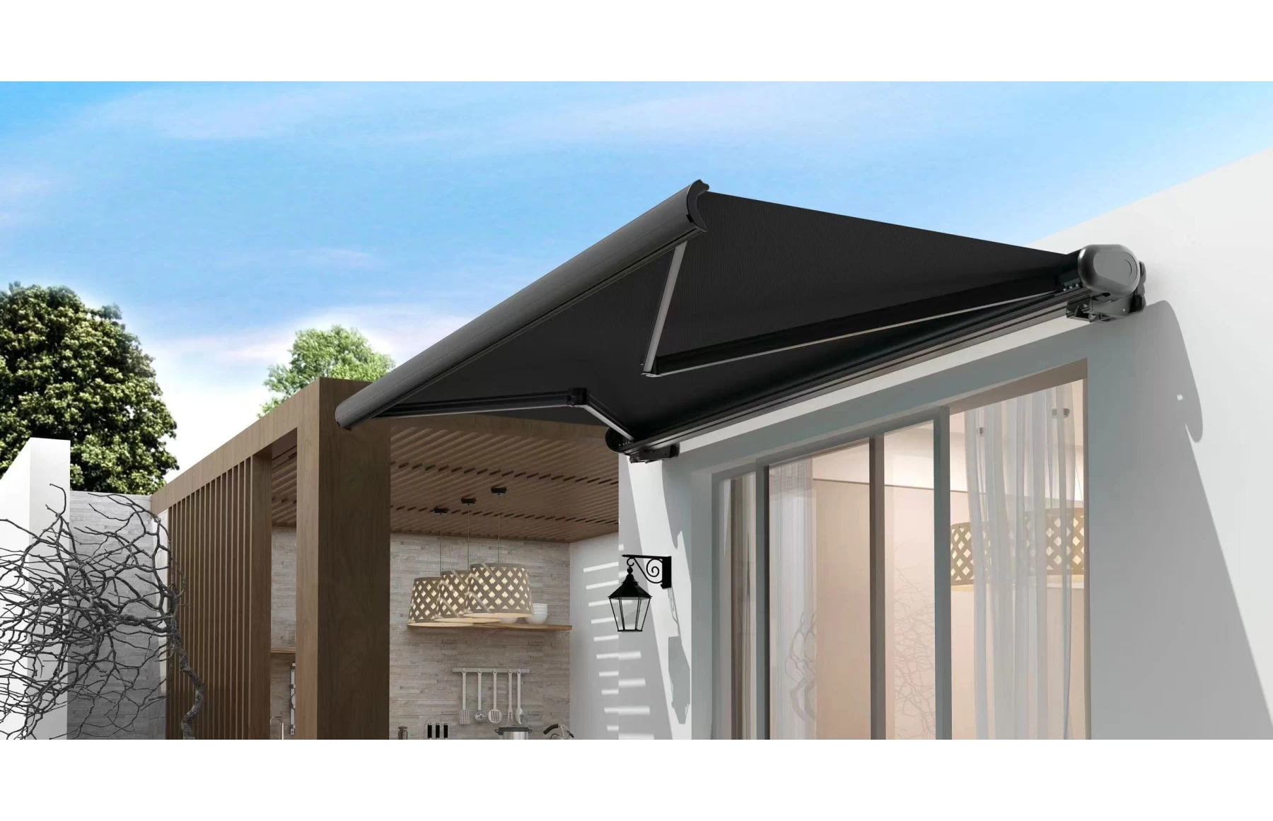 Copertină retractabilă PREMIUM - 300x250 cm Gri Antracit