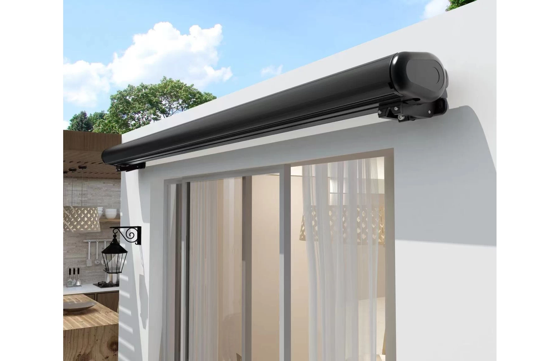 Copertină retractabilă PREMIUM - 300x250 cm Gri Antracit - imagine 2